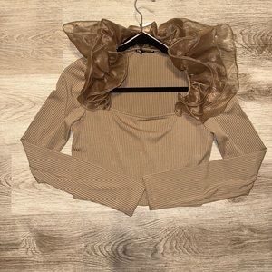 ‼️SALE‼️ Zara crop long sleeve shirt